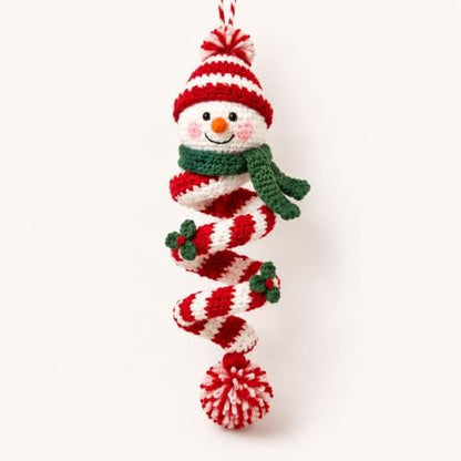 Crochet Snowman Spiral Ornament DIY Kit, Christmas Craft for Adults by Unknown