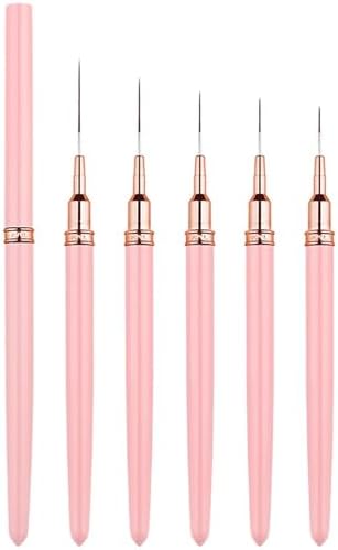 Metallic Nail Art Brushes Superfine Brush 5 Pcs Kit Professional Nail Liner Brush Nail Details Brush Nail Painting and Drawing Liner Brush for Nail Salons by NailArtTools