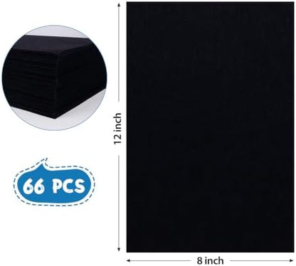 12x8 Inch 66Pcs Black Cards, Craft Supplies, Card Making and Art Projects - Image 2