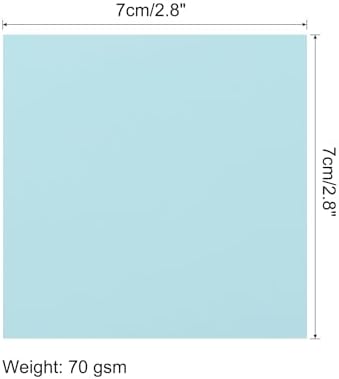 MECCANIXITY 50 Sheet Origami Paper Double Sided Light Blue 2.5x2.5 Inch Square Sheet for Art Craft Project, Beginners, Gift Decoration - Image 2
