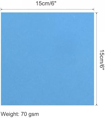MECCANIXITY 100 Sheets Origami Paper Double Sided Lake Blue 6x6 Inch Square Sheet for Art Craft Project, Beginners, Gifts Decor - Image 2