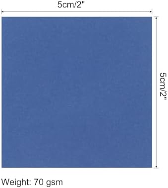 MECCANIXITY 50 Sheet Origami Paper Double Sided Navy Blue 2x2 Inch Square Sheet for Art Craft Project, Beginners, Gifts Decor - Image 2