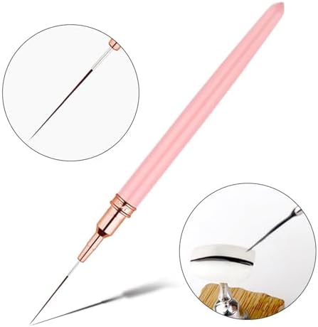 Metallic Nail Art Brushes Superfine Brush 5 Pcs Kit Professional Nail Liner Brush Nail Details Brush Nail Painting and Drawing Liner Brush for Nail Salons - Image 4