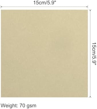 MECCANIXITY 100 Sheets Origami Paper Double Sided Dark Khaki 6x6 Inch Square Sheet for Art Craft Project, Beginners, Gifts Decor - Image 2