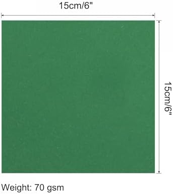 MECCANIXITY 100 Sheets Origami Paper Double Sided Emerald Green 6x6 Inch Square Sheet for Art Craft Project, Beginners, Gifts Decor - Image 2