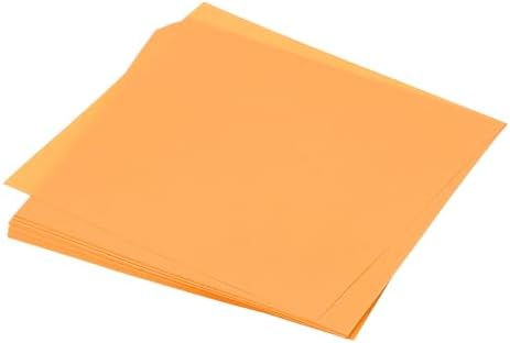 MECCANIXITY 50 Sheet Origami Paper Double Sided Fluorescent Orange 5.5x5.5 Inch Square Sheet for Art Craft Project, Beginners, Gifts Decor by MECCANIXITY