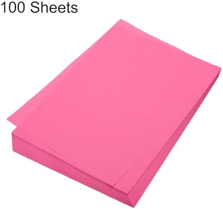 MECCANIXITY 100 Sheet Origami Paper Double Sided Fluorescent Peach 11.7 x 8.3 Inch Square Sheet for Art Craft Project, Beginners, Gifts Decor - Image 3