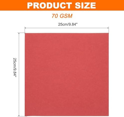 MECCANIXITY 75 Sheet Origami Paper Double Sided 10x10" Red - Image 2