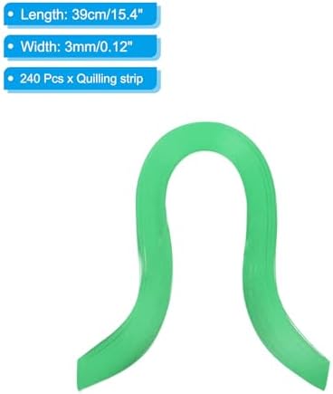 PATIKIL 240pcs Quilling Strips Paper, 3mm x 39cm Origami Paper Quilling Kits for Adults Beginner Art DIY Craft Christmas, Pink Green - Image 2