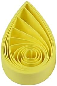 ODETOJOY 360pc Quilling Paper Strips Yellow 3mm 5mm 10mm Quill Strip Sunflower Rolled Paper Filigree Strip Daffodil Curled Scroll Coil Paper Strip Canary-21inch (3mm/5mm/10mm) - Image 4