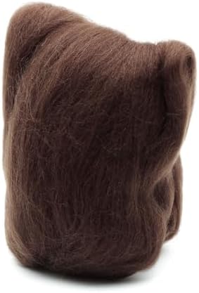 Clover Natural Wool Roving, Brown - Image 3