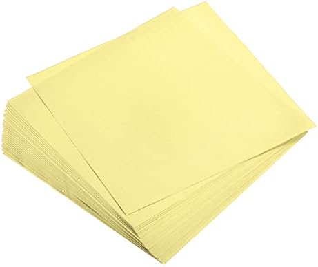 MECCANIXITY 100 Sheets Origami Paper Double Sided Light Yellow 6x6 Inch Square Sheet for Art Craft Project, Beginners, Gifts Decor by MECCANIXITY