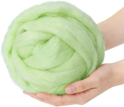 3.4oz Needle Felting Wool Sharp Green for DIY Needle Craft Enthusiasts by %22VNAKER%22+Flagship