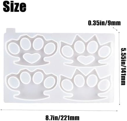 Power Fist Silicone Mold Set for Resin, Candle, Soap & Clay – Flexible Reusable Epoxy Molds with Glossy Finish – DIY Jewelry, Keychains, Home Decor (4-Piece Set) - Image 2
