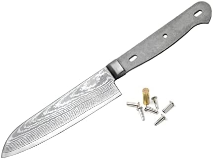 KATSURA Woodworking Project Kit - 5-inch Small Santoku Chef Knife Blank - Japanese VG-10-67 Layers Damascus Steel - NO LOGO by KatsuraCutlery