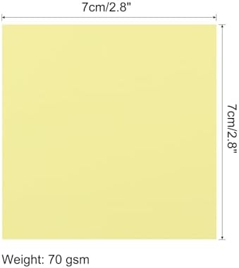 MECCANIXITY 100 Sheet Origami Paper Double Sided Light Yellow 2.5x2.5 Inch Square Sheet for Art Craft Project, Beginners, Gift Decoration - Image 2