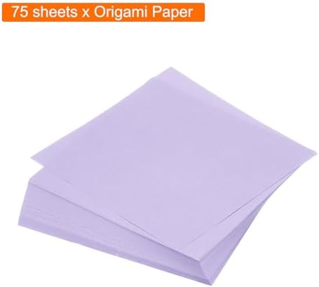 MECCANIXITY 75 Sheet Origami Paper Double Sided 6x6" Light Purple - Image 3