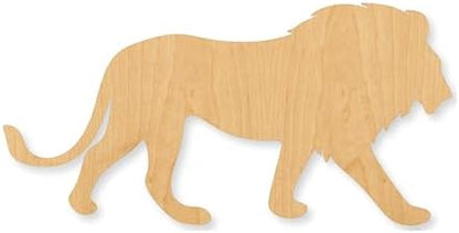 Unfinished Lion Wood Cutout Craft Blank, Unfinished Baltic Birch DIY Shape for Crafts and Decor - 4 Inch, 1/8 Inch Thick by Unknown