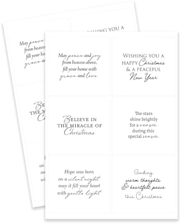 Katy Sue O Holy Night Peelables Stickers for Christmas Card Making. 48 Peelable, Peel Offs, Joyful Christian Verses & Sentiments for Card Making Supplies. Stickers are 4 x 3.7 inches - Image 5
