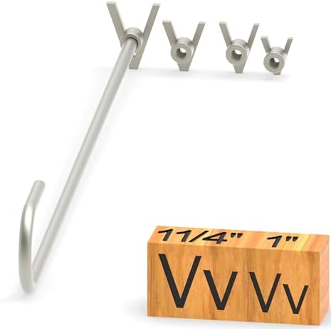 4Pcs Letters Branding Iron for Wood, Leather Branding Stamp (V v) by PKPKAUT