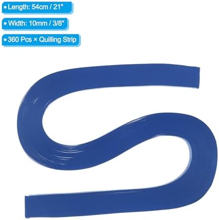PATIKIL 360pcs Quilling Paper Strips Paper Flowers Quilling Kits 3/8"(10mm) Origami Paper for Adults Beginner Art Craft, 21"(54cm) Navy Blue - Image 2