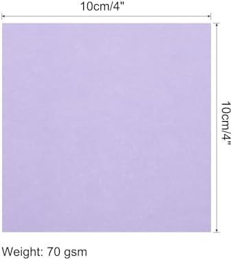 MECCANIXITY 100 Sheet Origami Paper Double Sided Light Purple 4x4 Inch Square Sheet for Art Craft Project, Beginners, Gifts Decor - Image 2