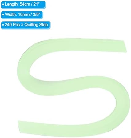 PATIKIL 240pcs Quilling Strips Paper 3/8"(10mm) 21"(54cm) Origami Paper Quilling Strip for Art DIY Hand Craft Christmas, Light Green - Image 2