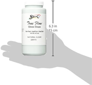 AMACO AMA46318R Air Dry Clay, 25 lbs, White (Color May Vary) & Sax 229173 True Flow Gloss Glaze - 1 Pint - Natural Clear, 16 Fl Oz (Pack of 1) - Image 5