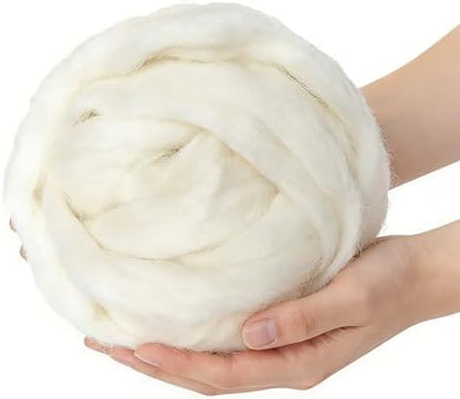 3.4oz Needle Felting Wool Star White for DIY Needle Craft Enthusiasts by %22VNAKER%22+Flagship