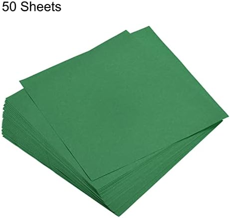 MECCANIXITY 50 Sheets Origami Paper Double Sided Emerald Green 6x6 Inch Square Sheet for Art Craft Project, Beginners, Gifts Decor - Image 3