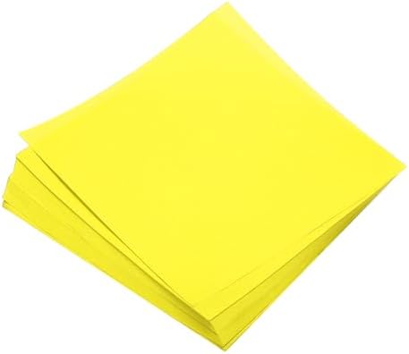 MECCANIXITY 100 Sheets Origami Paper Double Sided 8x8 Inch(20x20cm) Square Sheet for Art Craft Project, Beginners, Gifts Decor, Fluorescent Yellow by MECCANIXITY