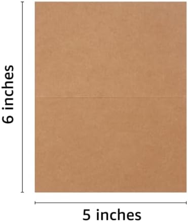 50 Pack Blank Folded Cardstock Business Cards, Brown, 3x5 - Image 2