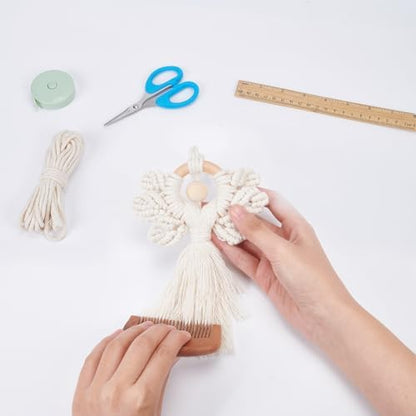 ORIGACH 3 Set DIY Angel Macrame Kit, Beige - Image 5