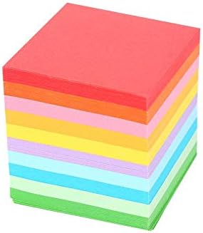 Fdit Origami Paper, 520 pcs 10 Colors 5x5 cm Paper for Origami Crane, Rose, Flowers, Airplanes, Hearts by Fdit