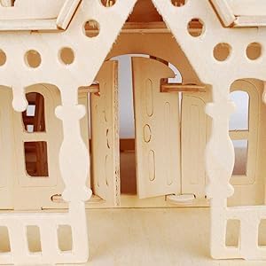3D Puzzle House, Pre-Cut Dream Villa Model Kit DIY Miniature Dolls House - Image 7