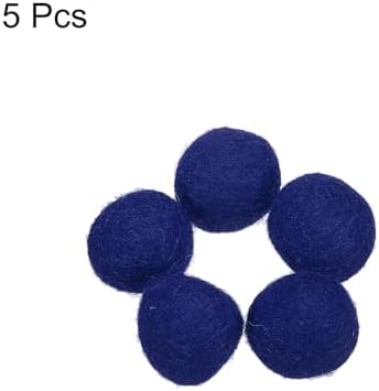 PATIKIL Wool Felt Balls Beads Wool Felting Pom 2cm 20mm Sapphire Blue for Home Crafts Handcrafts Project DIY Pack of 5 - Image 3
