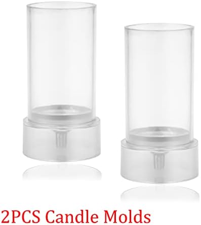 MILIVIXAY 2PCS Pillar Candle Mold -Height: 4.0inch,Diameter:2.0inch-30ft Long Wicks, 2pcs Wick Holders, a Mold Sealer and a Lead Wire Included as a Gift. - Image 2