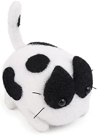 QMNNMA Needle Felting Kits for Beginners, Cow Cat Wool Felting Kit by Qmnnma