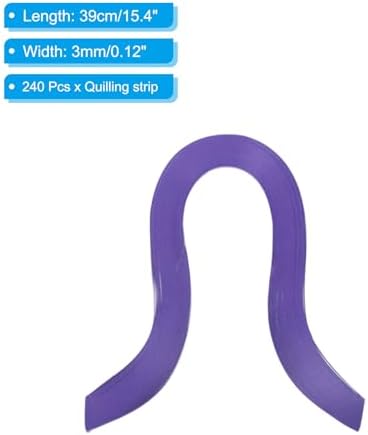 PATIKIL 240pcs Quilling Strips Paper, 3mm x 39cm Origami Paper Quilling Kits for Adults Beginner Art DIY Craft Christmas, Dark Purple - Image 2