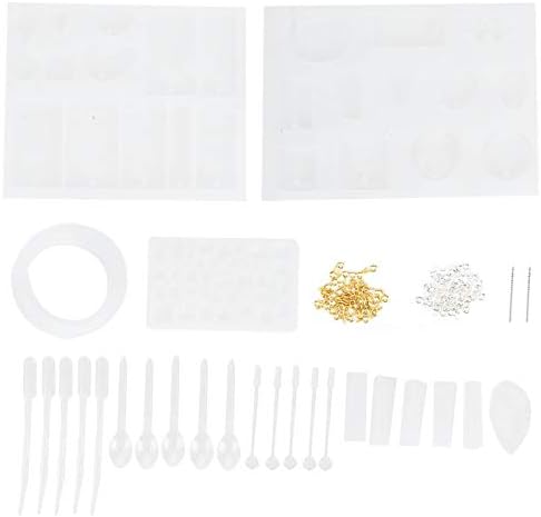 plplaaoo Jewelry DIY Mold Kit Professional Silicone Mould Set for Resin Crafting Jewelry Making Bracelets Earrings Pendants Includes 127 Pieces Tools Accessories - Image 2