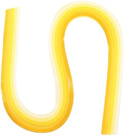PATIKIL 540 x 3mm Rainbow Quilling Strips PaperLight Yellow 120 Pcs by PATIKIL