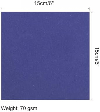 MECCANIXITY 100 Sheets Origami Paper Double Sided Navy Blue 6x6 Inch Square Sheet for Art Craft Project, Beginners, Gifts Decor - Image 2