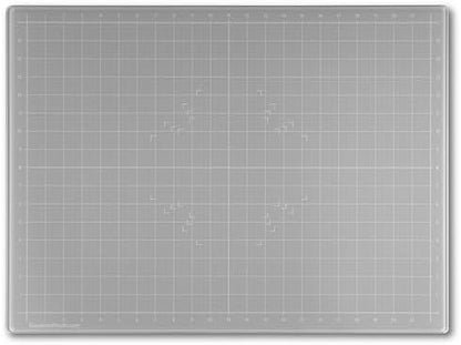 GLASSBOARD STUDIO Glass Craft Mat - Magnetic, Heat & Scratch Resistant - For Crafting, Cutting, Painting, Mixed Media Artwork - Grid Lines, Non-Slip Rubber Feet (Gray 18"L x 24"W) by GlassboardStudio