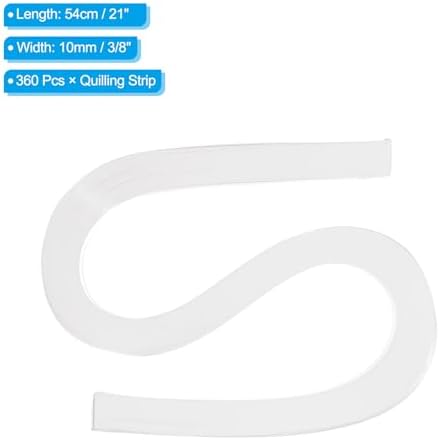 PATIKIL 360pcs Quilling Paper Strips Paper Flowers Quilling Kits 3/8"(10mm) Origami Paper for Adults Beginner Art Craft, 21"(54cm) Milky White - Image 2