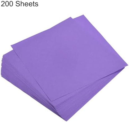 MECCANIXITY 200 Sheets 6x6 Inch(15x15cm) Origami Paper Double Sided Dark Purple Square Sheet for Art Craft Project, Beginners, Gifts Decor - Image 3