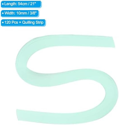 PATIKIL 120pcs Quilling Strips Paper 3/8"(10mm) 21"(54cm) Origami Paper Quilling Strip for Art DIY Hand Craft Christmas, Pink Blue - Image 2