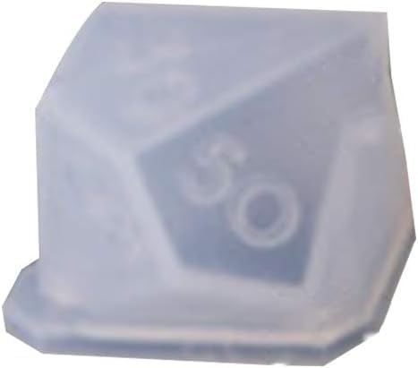 Calsgkspray Epoxy Mold Dice Fillet Shape Resin Molds Digital Game Crafts Epoxy Resin Casting Molds for DIY Crafts Keychains Jewelry Making Jewelry Casting Supplies, White - Image 6