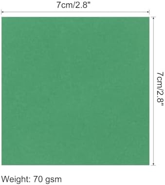 MECCANIXITY 100 Sheet Origami Paper Double Sided Emerald Green 2.5x2.5 Inch Square Sheet for Art Craft Project, Beginners, Gift Decoration - Image 2