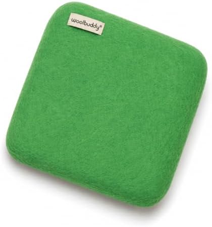 Woolbuddy Needle Felting Mat 10 x 10 x 1.5 Inch (Green), Pure Wool Felt Pad by Woolbuddy