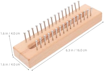 COHEALI Wooden Knitting Loom Kit with Crochet Hook Solid Beech Scarf Knitting Loom 6.29In Lightweight DIY Weaving Tool for Handmade Scarves and Crafts - Image 4